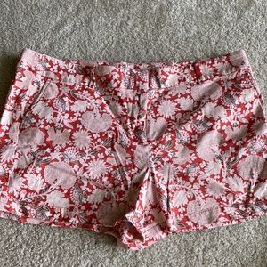 LOFT Pink and Red Floral Women's Shorts